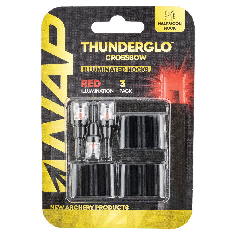 NAP Thunderglo Lighted Nock, Red Pack of 3 - Nap