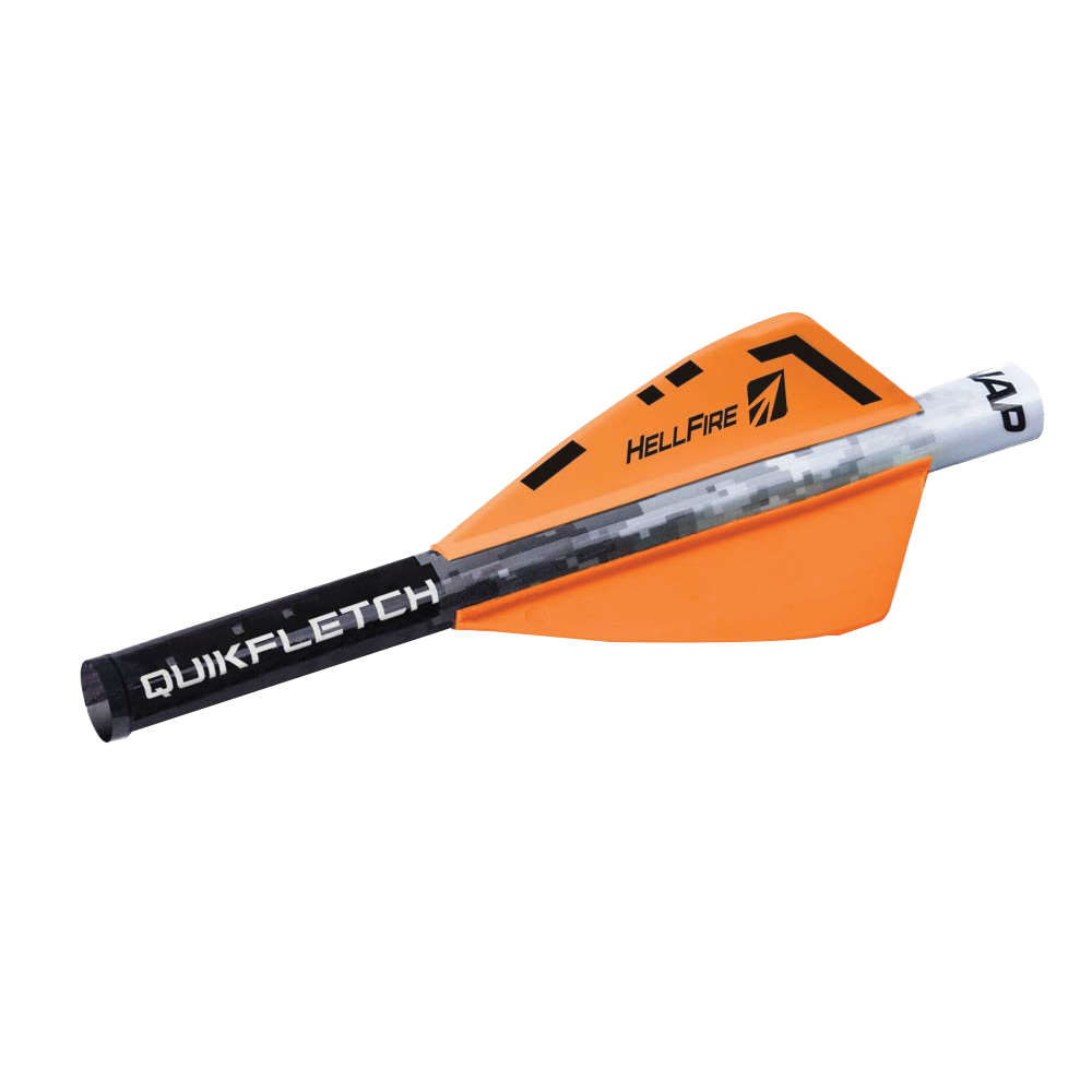 NAP Quikfletch Hellfire Fletching, White/Orange/Orange Pack of 6 - Nap