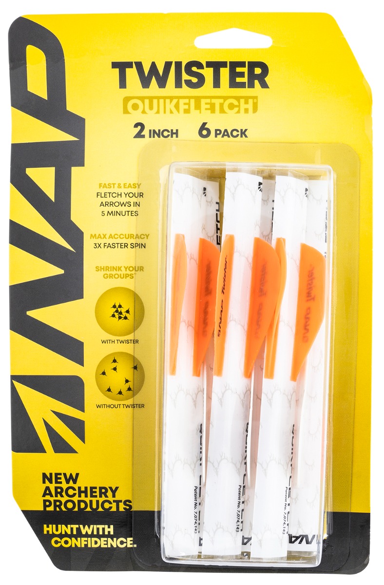 Quickfletch Twister White Orange/ 6 Pack - 60-637
