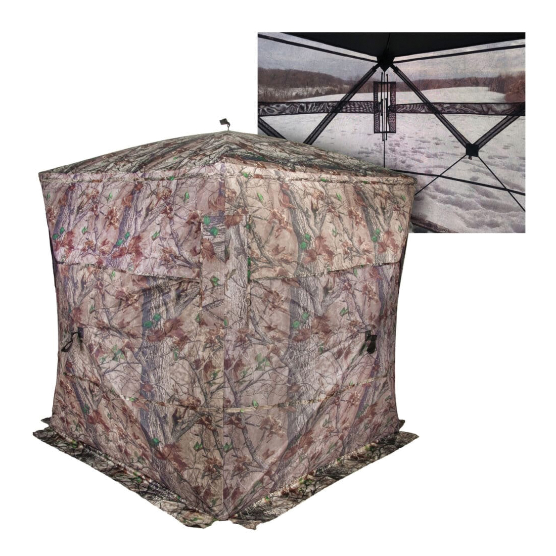 Muddy Prevue 3 58" x 58" x 66" Hub See-Through Blind, EPIC Camouflage - Muddy Outdoors