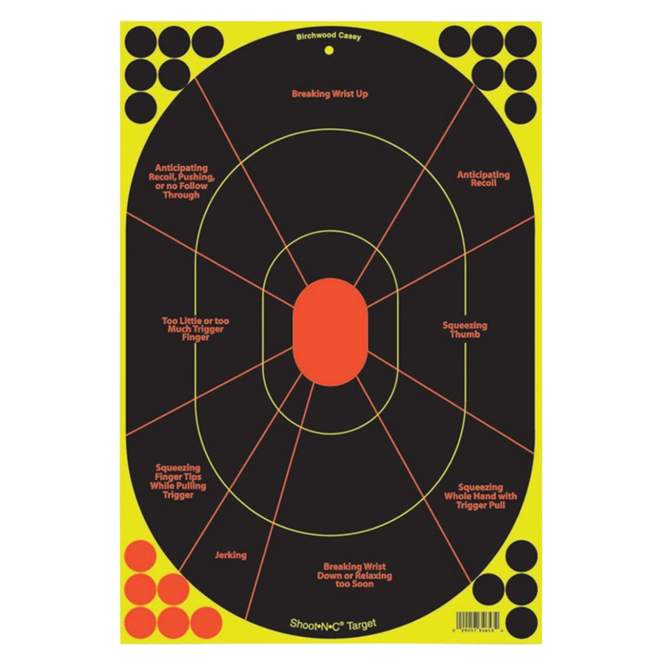 Birchwood Casey Reactive Trainer Targets - Black/Yellow (40-Pack) - 34657 - Birchwood Casey