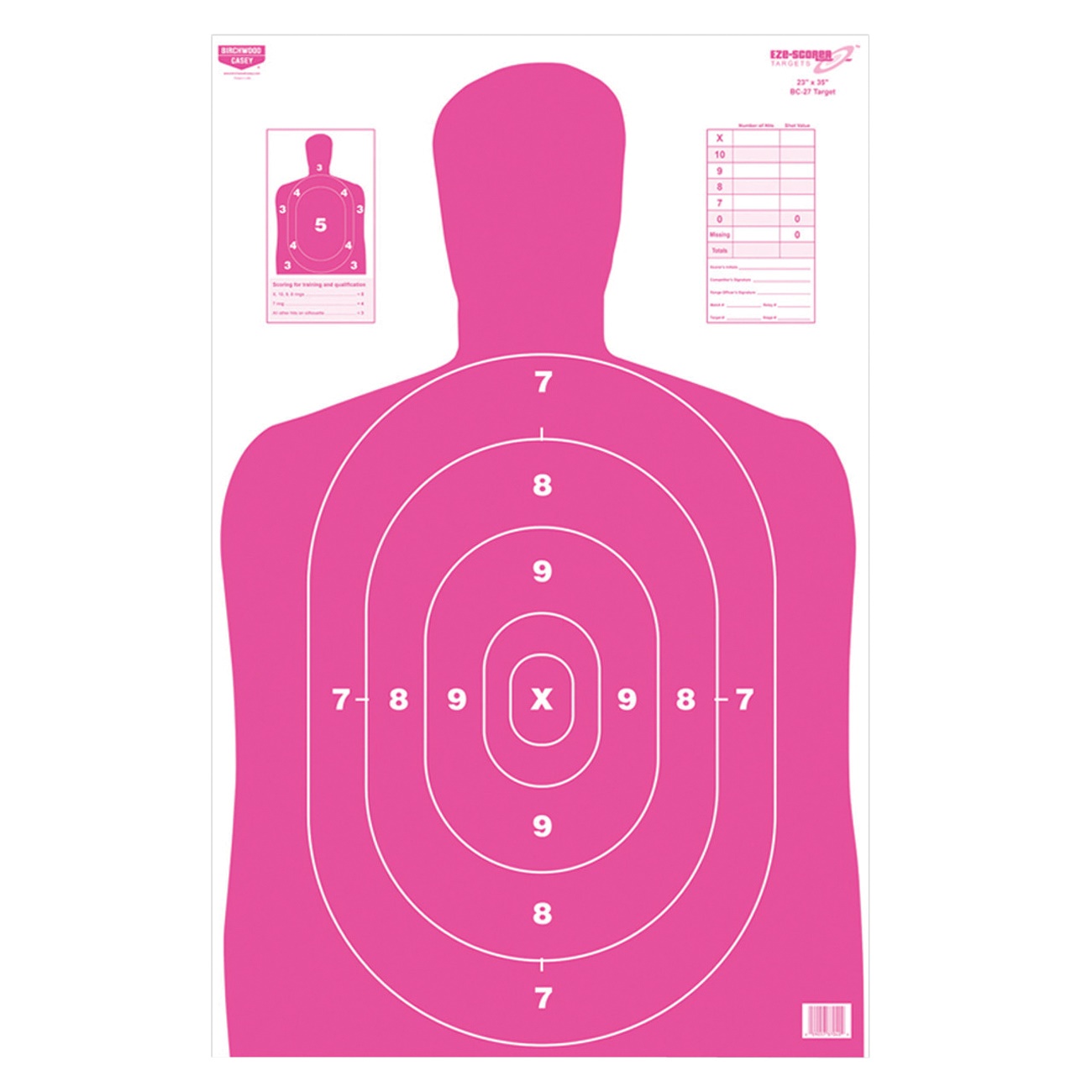 Birchwood Casey BC-27 Target - Pink/White (100-Pack) - 37040 - Birchwood Casey
