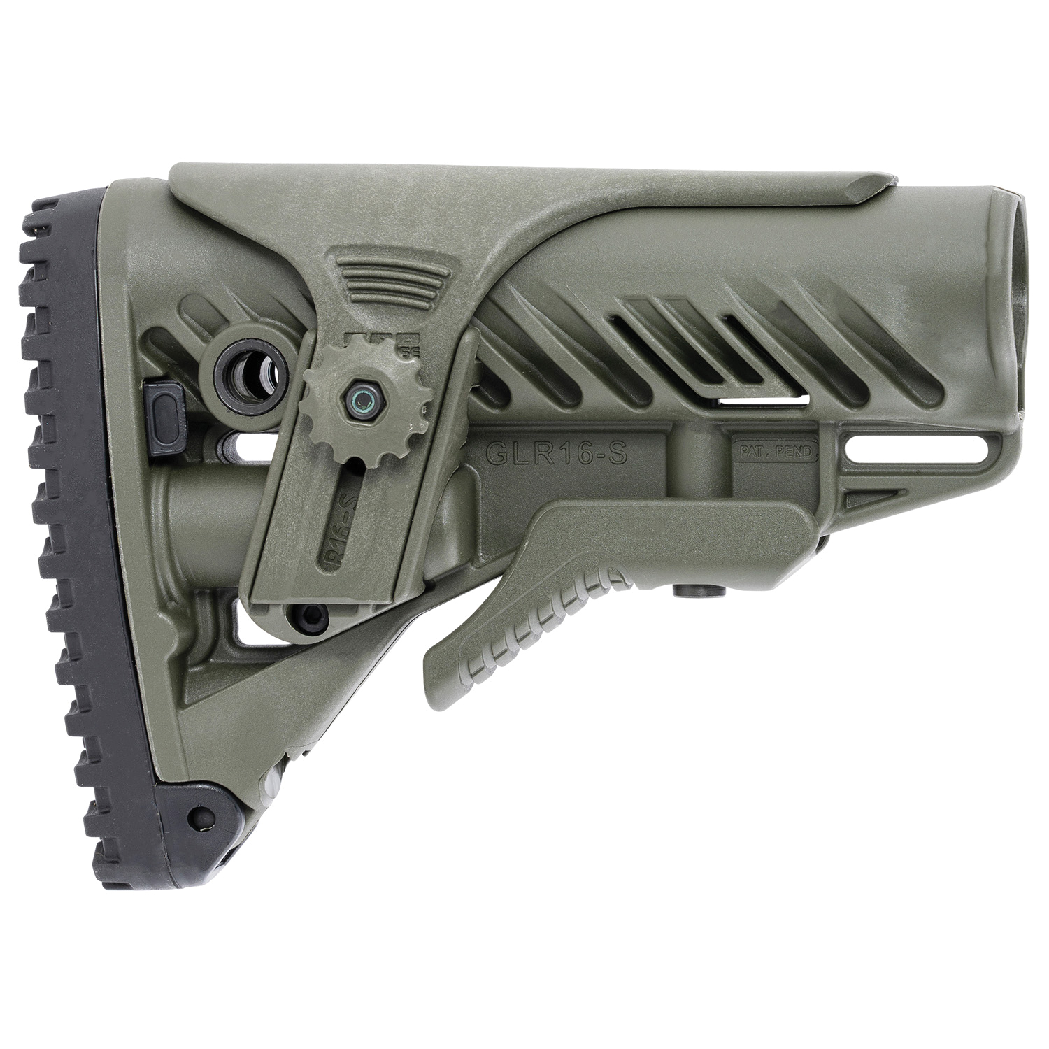 FAB Defense F.A.B. GLR-16 CP Tactical Buttstock for AR-15/M4, Olive Drab Green - FXGLR16CPG