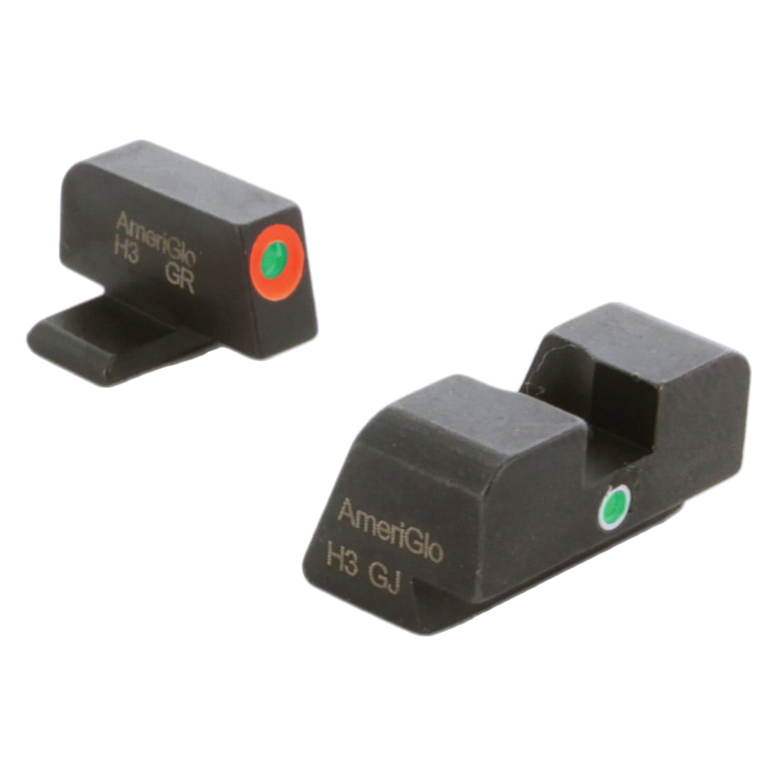 AmeriGlo i-Dot Sight Set Front/Rear, Green/Orange/Green - SG-201 - Ameriglo