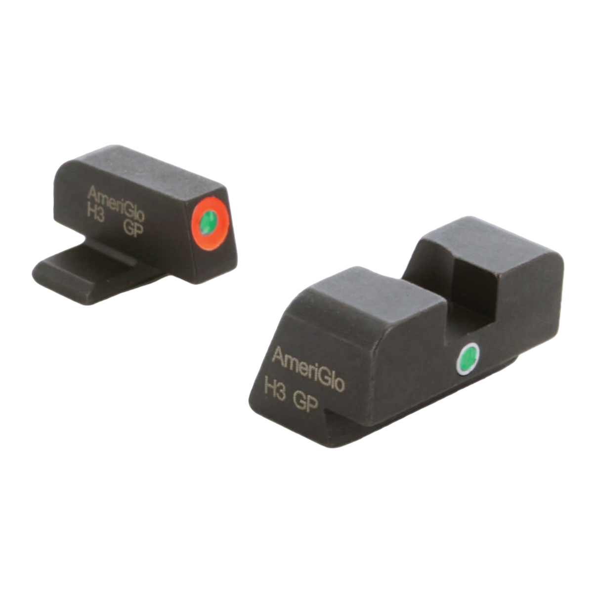 AmeriGlo i-Dot Sight Set Front/Rear, Green/Orange/Green - XD-201 - Ameriglo