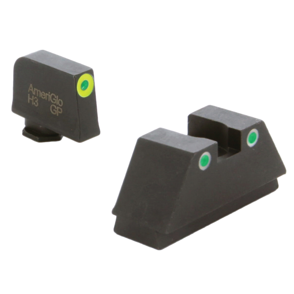 AmeriGlo Sight Set Front/Rear, Green/LumiGreen/Green - GL-333 - Ameriglo