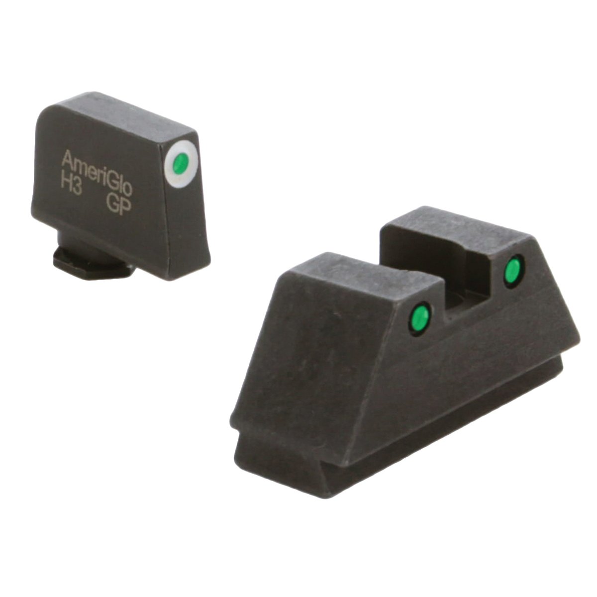 AmeriGlo Sight Set Front/Rear, Green/White/Green - GL-152 - Ameriglo