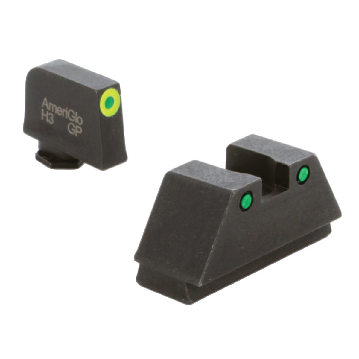 AmeriGlo Sight Set Front/Rear, Green/LumiGreen/Green - GL-252 - Ameriglo