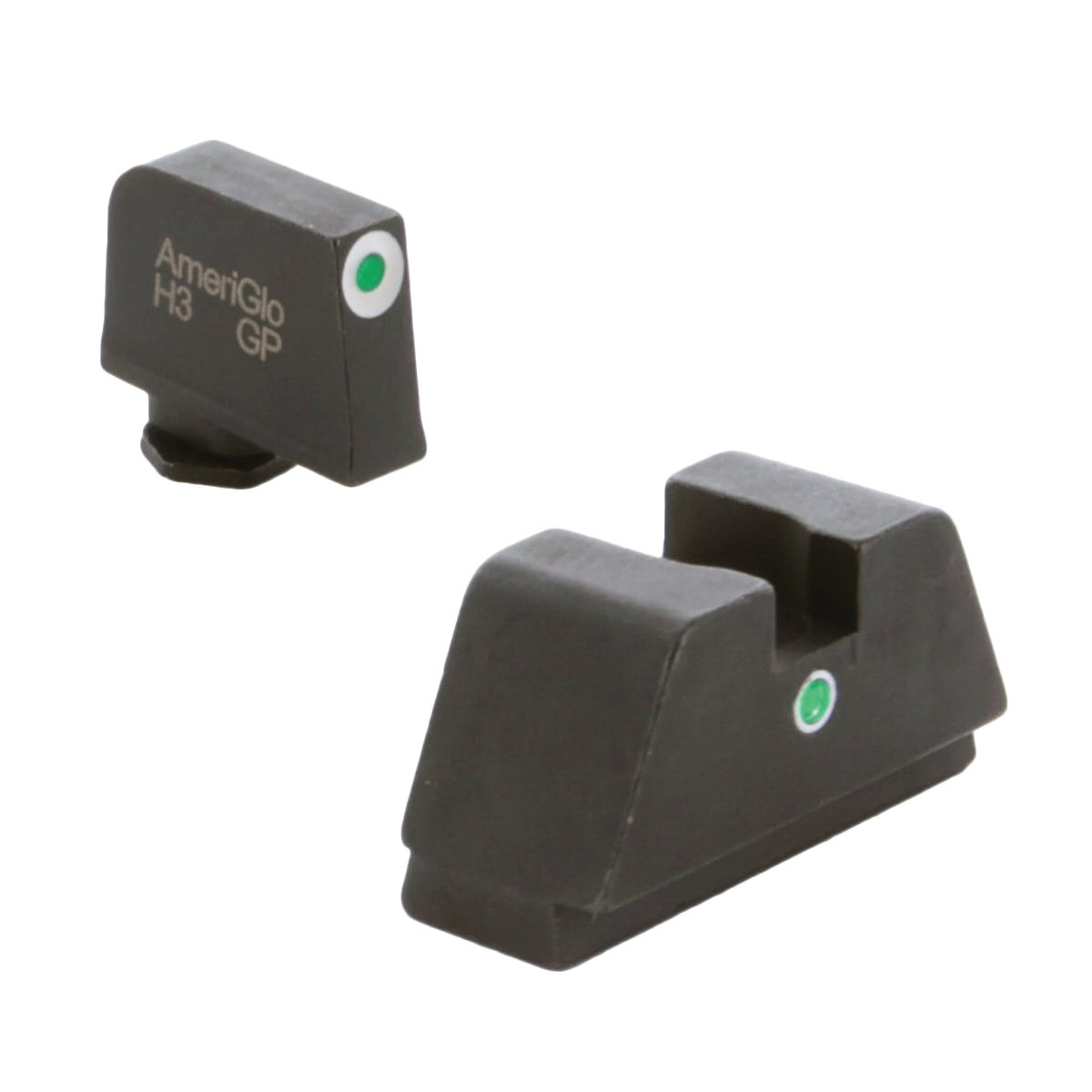 AmeriGlo Sight Set Front/Rear, Green/White/Green - GL-191 - Ameriglo