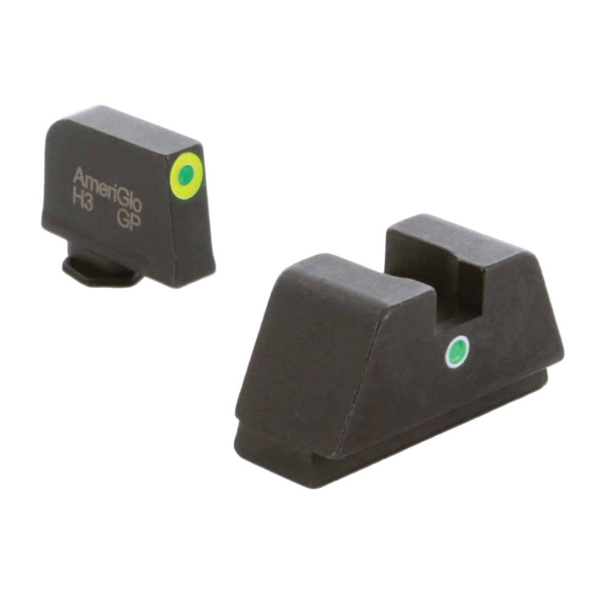 AmeriGlo Sight Set Front/Rear, Green/LumiGreen/Green - GL-391 - Ameriglo
