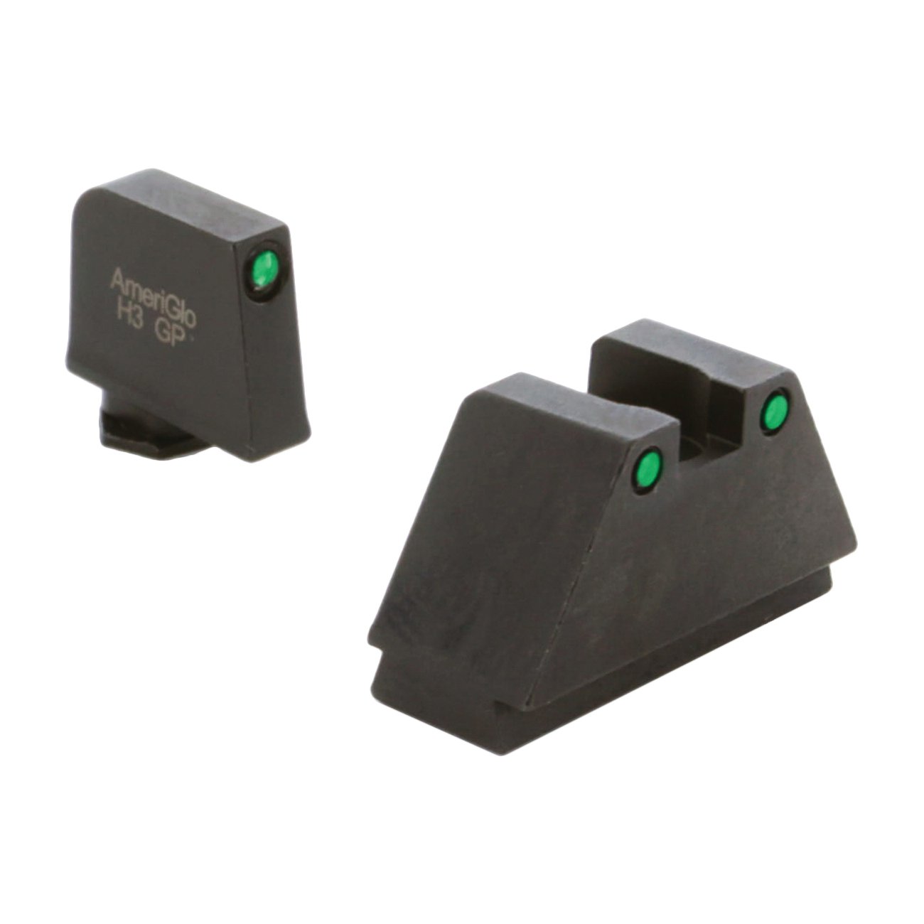 AmeriGlo Sight Set Front/Rear, Green/Black - GL-815 - Ameriglo