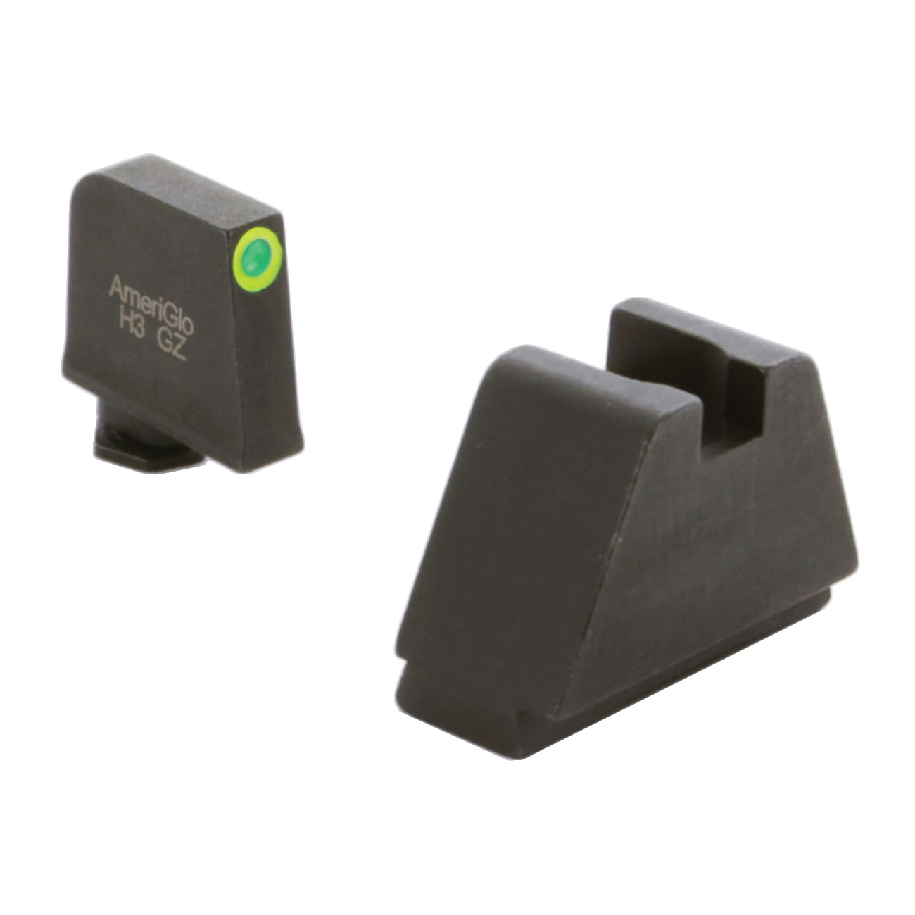 AmeriGlo Sight Set Front/Rear, Green/LumiGreen/Flat Black - GL-682 - Ameriglo