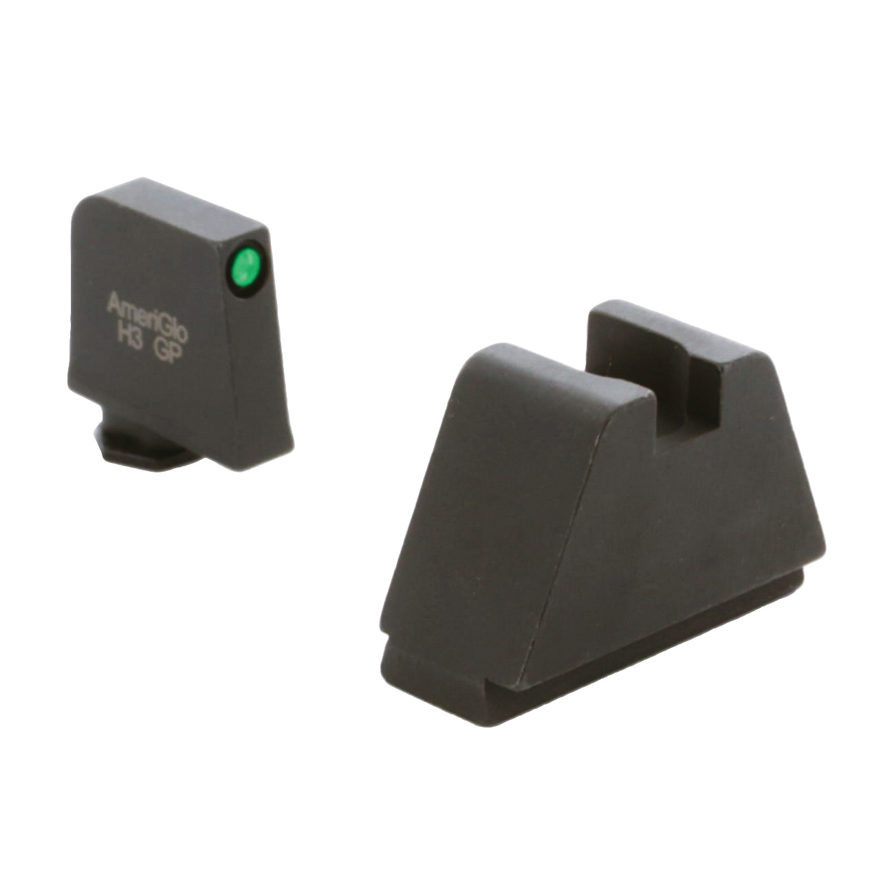 AmeriGlo Sight Set Front/Rear, Green/Black/Flat Black - GL-812 - Ameriglo