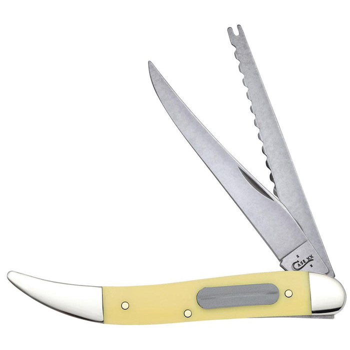 Case Fishing Folding Knife Clip Point, Yellow - 00120 - Case