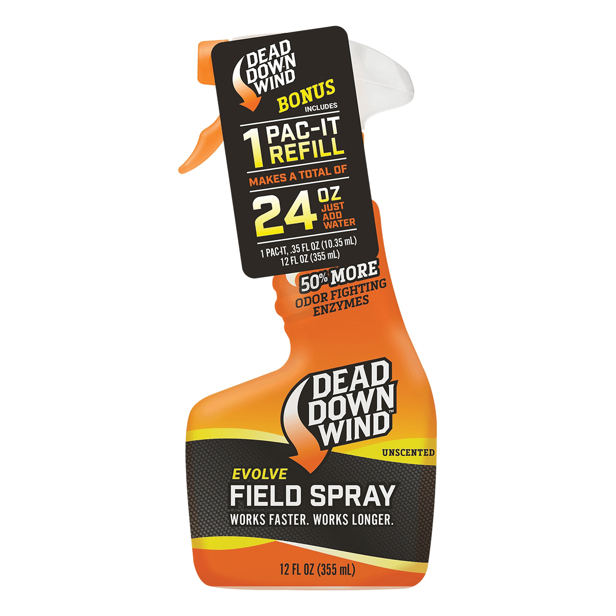 Dead Down Wind Unscented Field Spray Pac-It Combo, 24 oz Trigger Spray Bottle