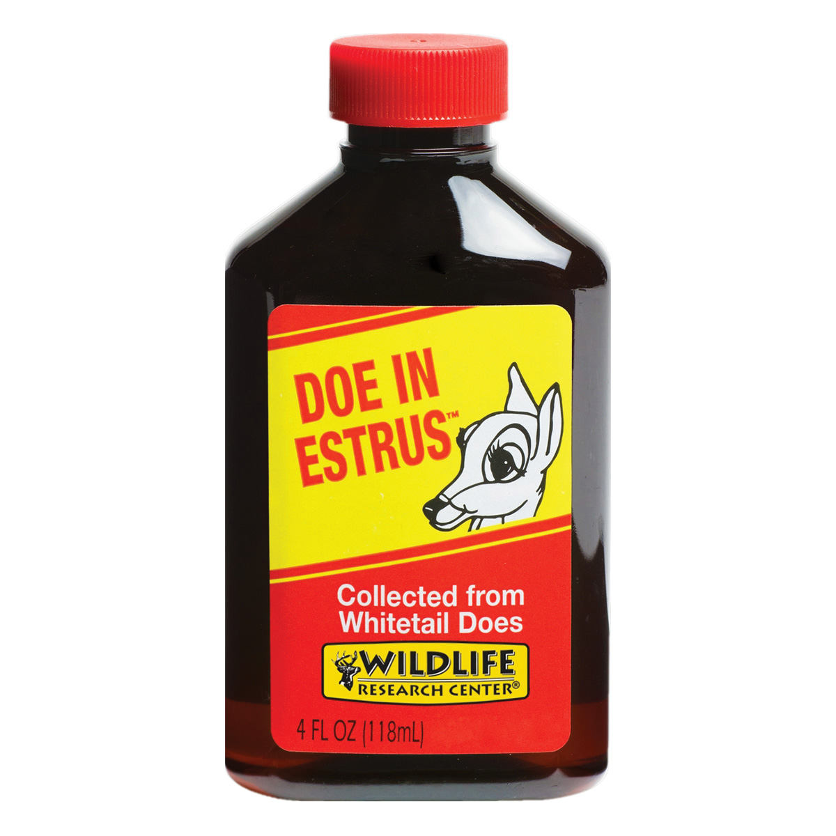 Wildlife Research Doe-In Estrus Doe Urine Powerful Sexual Attractor, 4 fl oz Amber Bottle