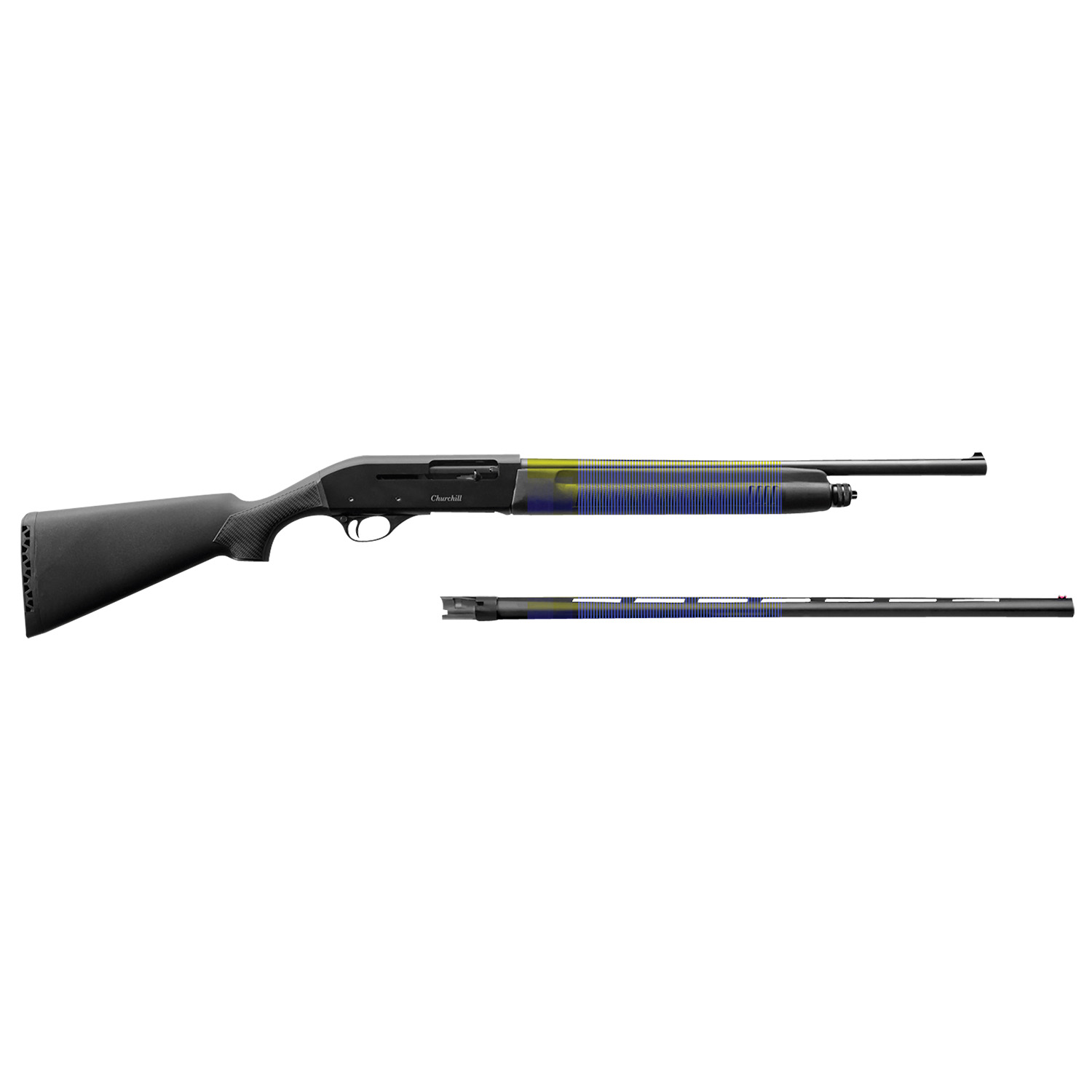 Akkar Churchill 220 Combo 20 Gauge 26" Semi-Auto Shotgun, Black - 111225 - Akkar