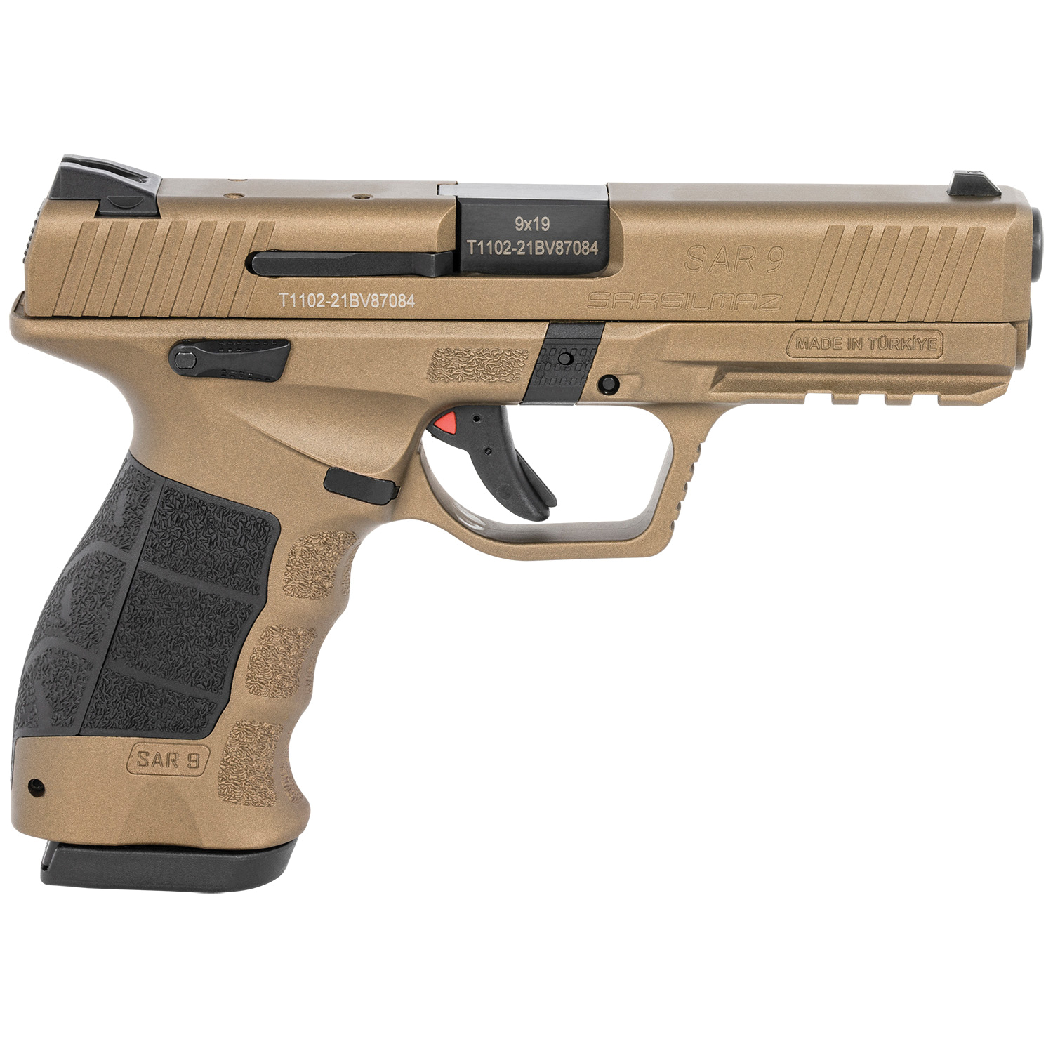 SAR USA SAR9 9mm 4.40" 17+1rds Pistol, Bronze - SAR9BR