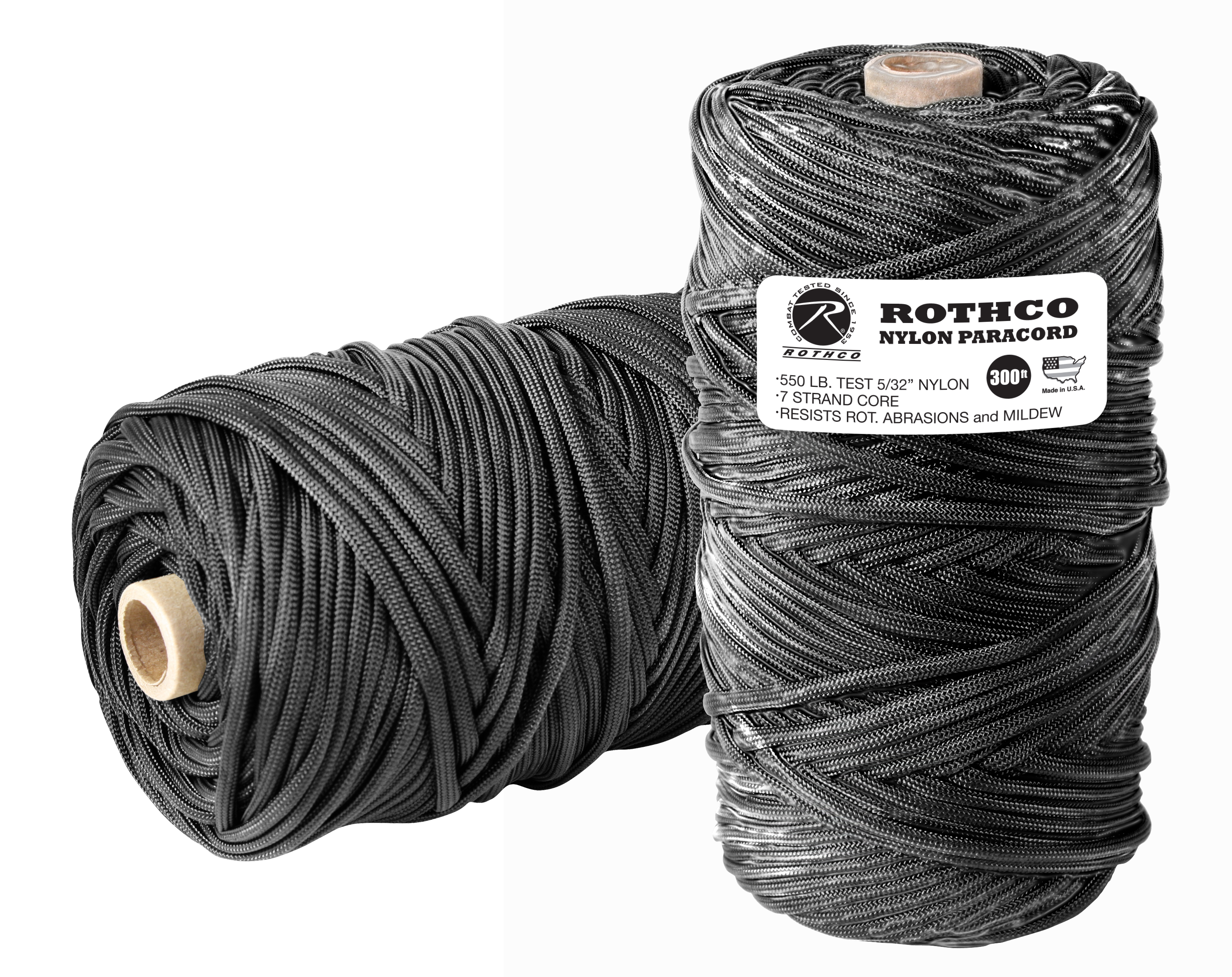 Rothco Rothco Nylon Paracord 550Lb 300 Ft Tube - Black