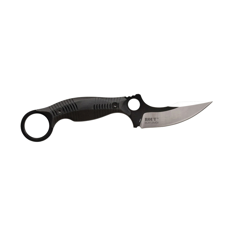 Elite Tactical Rout Persian Fixed Blade Knife Sleek Black for Rugged Outdoor Use - ET-FIX007BKCS - Elite Tactical Systems