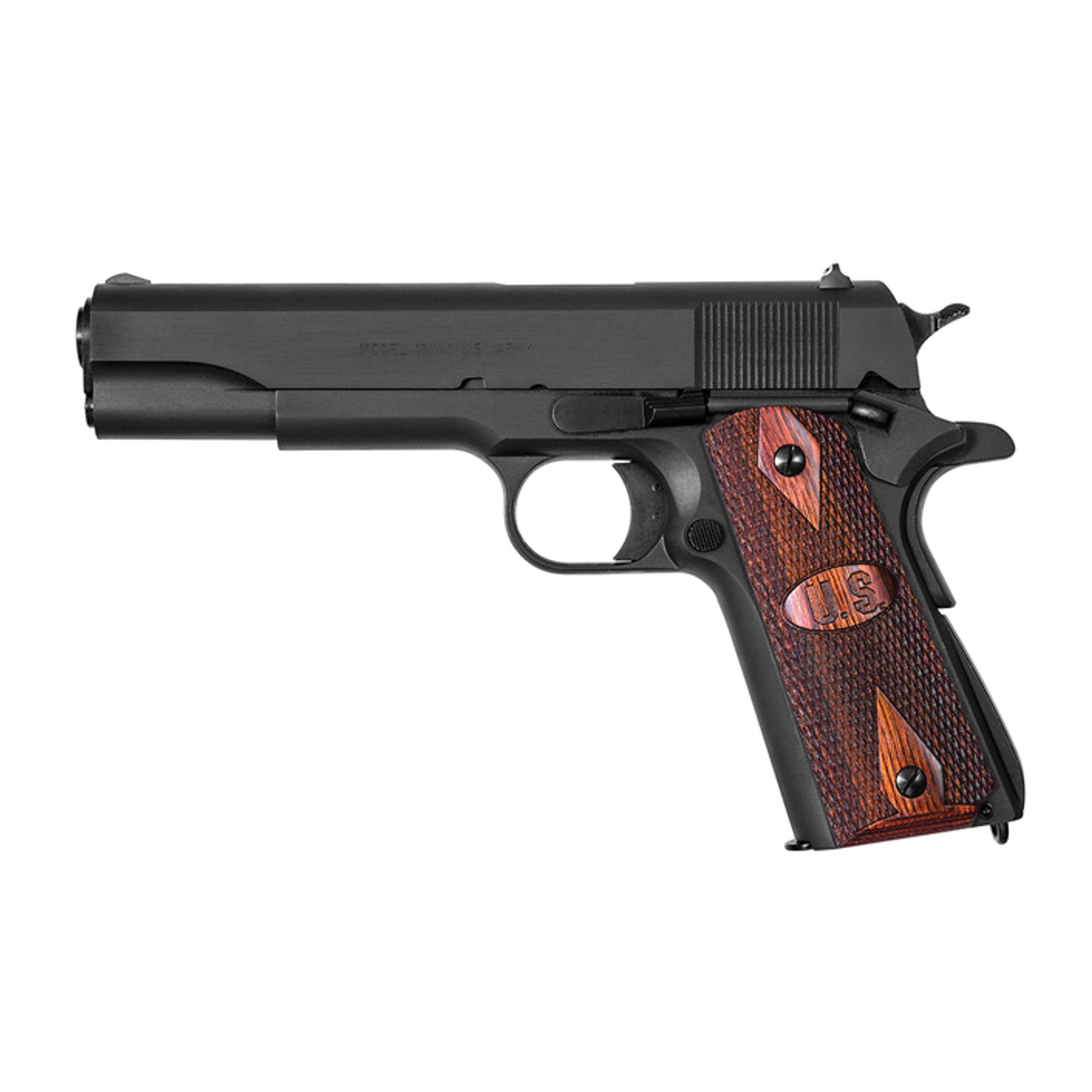 Auto-Ordnance 1911 A1 GI Spec US Logo MA Compliant .45 ACP 5" 7rds, Matte Black - 1911BKOWMA - Auto Ordnance
