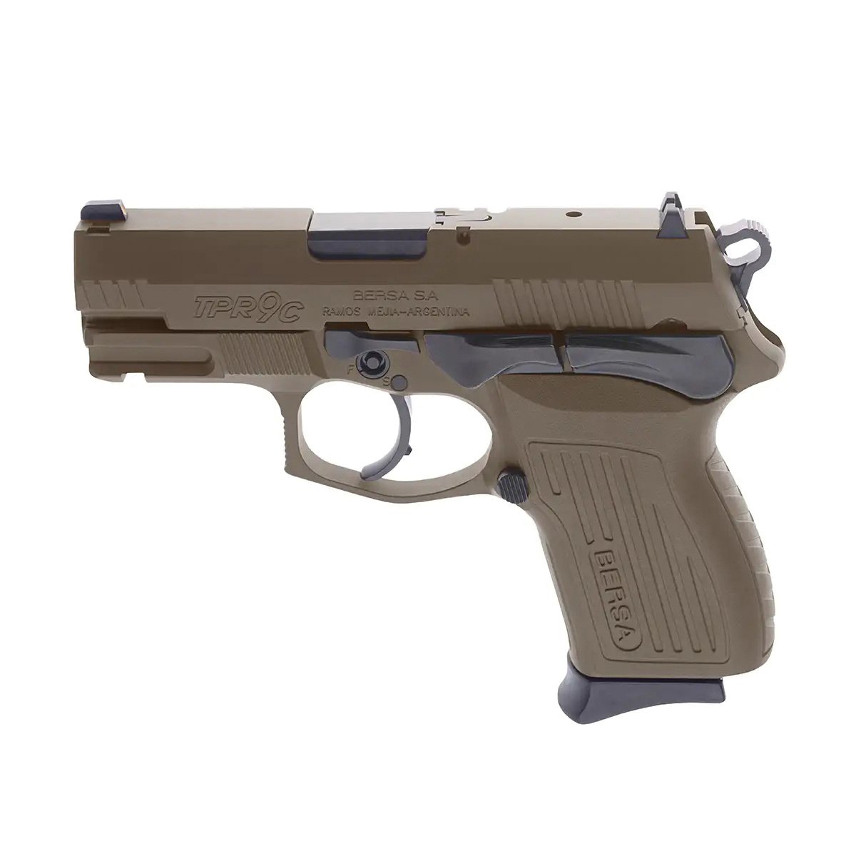Bersa TPR 9 C 9mm 4.10" 13rds Pistol in Flat Dark Earth - Compact and Reliable - TPR9CFDE - Bersa