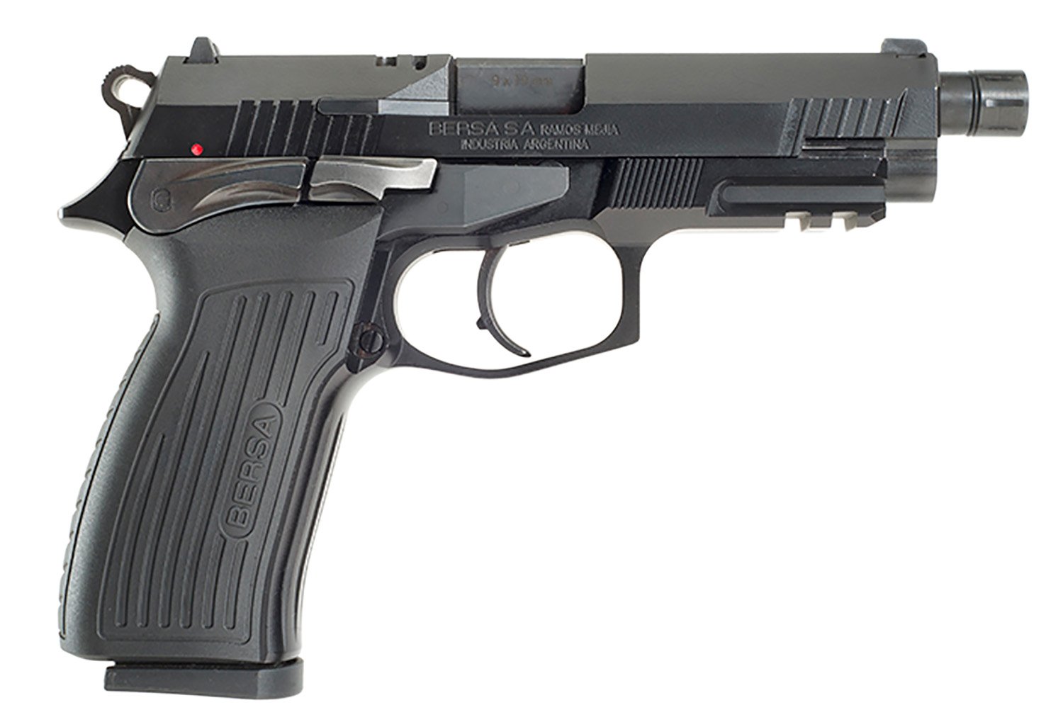 Bersa TPR9 9mm Pistol, 5" Barrel, Fixed Sights, Black - TPR9MX - Bersa