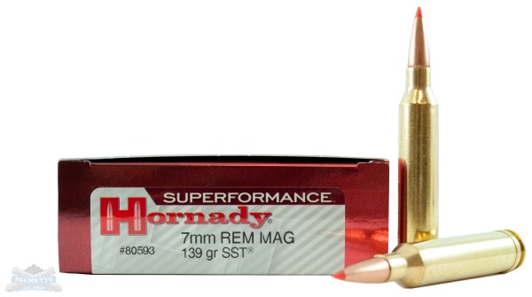 Hornady 7mm Rem Mag 139gr SST Superformance Ammunition 20rds- - -80593 - Hornady