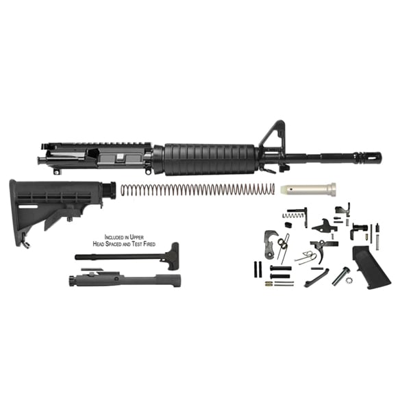 Del-Ton Inc 16" M4 Carbine Rifle Kit 5.56x45mm 1:9, Black - RKT100 - Del-Ton