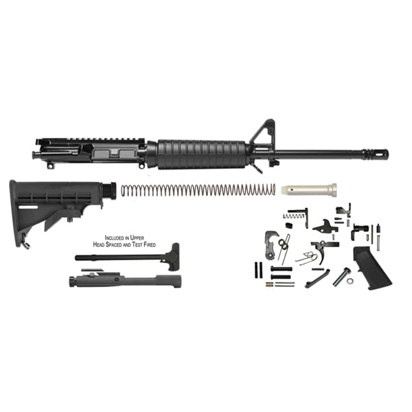 Del-Ton Inc 16" Heavy Carbine Rifle Kit 5.56x45mm 1:9, Black - RKT101 - Del-Ton