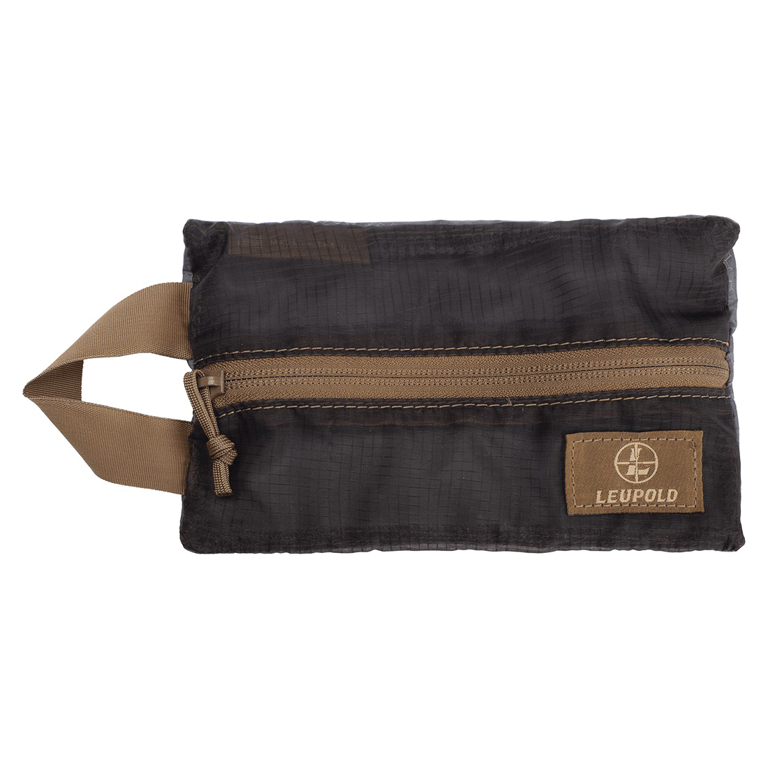 Leupold Pro Gear Ripstop Mesh Zip Pouch Small in Black/Gray/Tan - Durable Accessory Storage - 182660 - Leupold