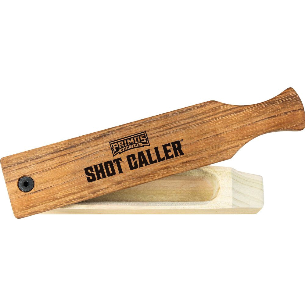 Primos Shot Caller Turkey 2-Sided Box Call, Natural - Primos