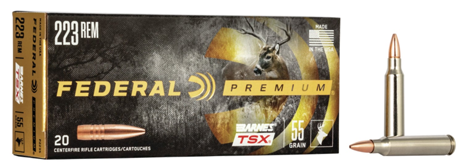 Federal Premium 223 Rem Ammo 60 Grain Nosler Partition 20rds - P223Q