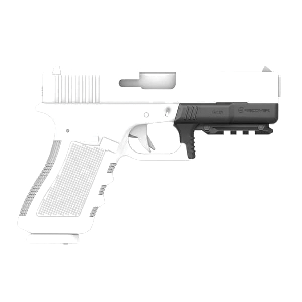 Upgrade Glock 20/21 Gen1-2 with Recover Tactical GR21 Rail 64mm - Black Excellence - GR2101 - Recover Tactical