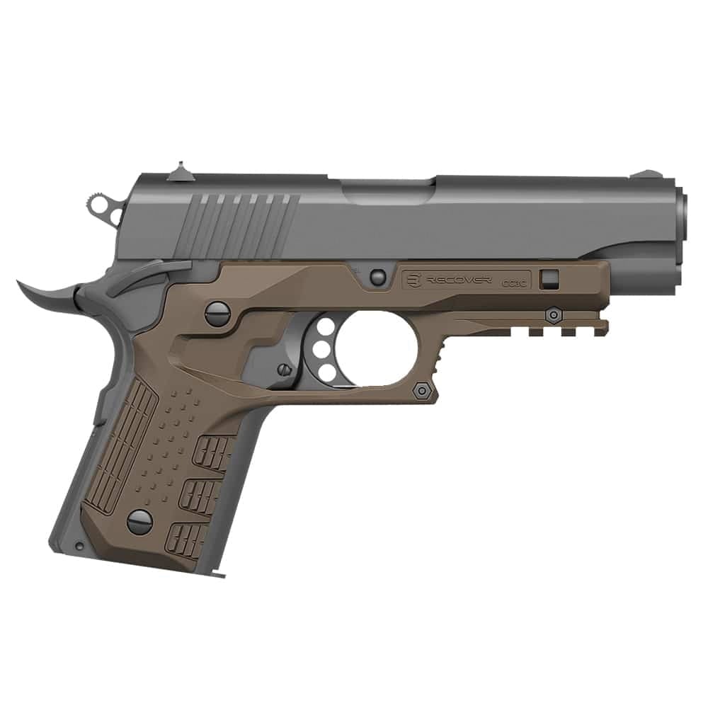 Recover Tactical Grip and Rail System for 1911, Tan - CC3C02 - Recover Tactical