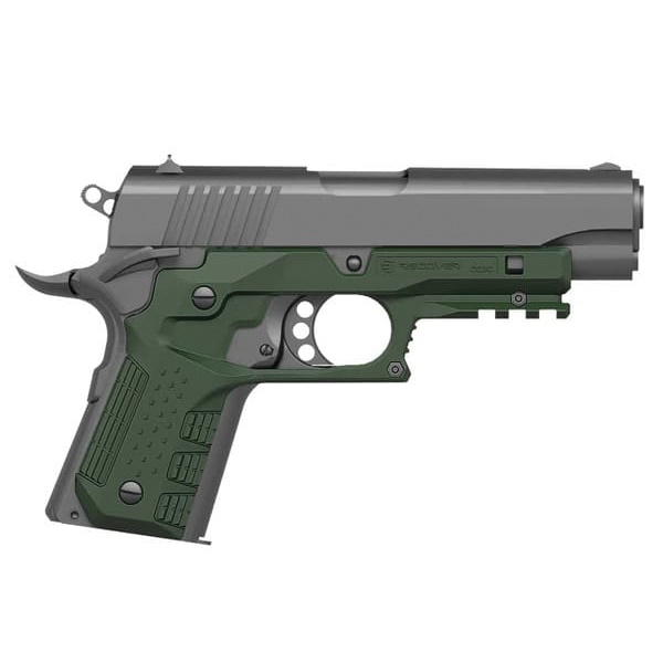 Recover Tactical Grip and Rail System for 1911 - Olive Drab Green - Tactical Precision - CC3C03 - Recover Tactical