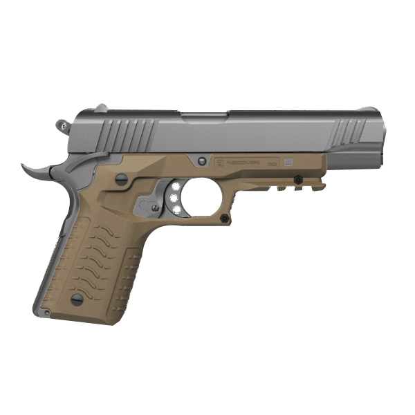 Recover Tactical Grip and Rail System for 1911 - Tan - Style Meets Functionality - CC3H02 - Recover Tactical