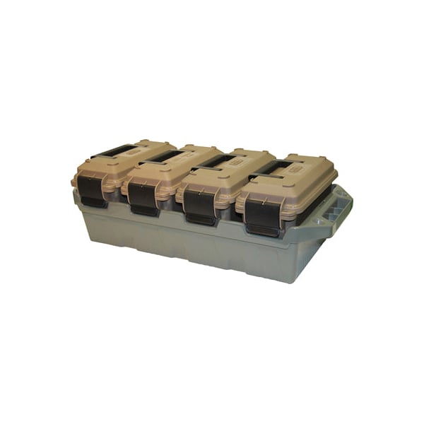 MTM Case Gard .30 Cal Polypropylene Ammo Crate, Army Green/Dark Earth - AC4C - Mtm Case Gard