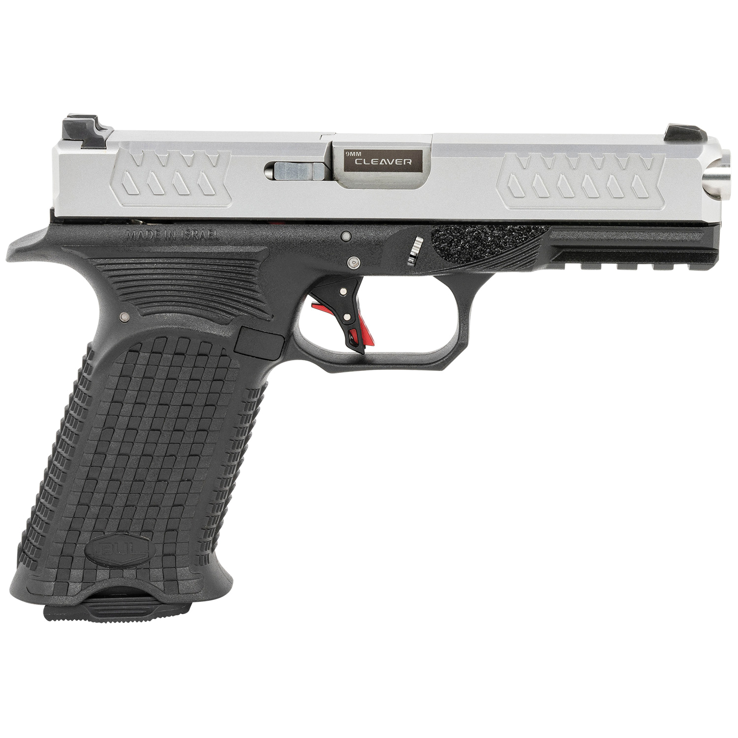 Bul Armory Axe Cleaver FS 9mm 4.49" 17rds, Black/Stainless - AXEFSCLEVSLV9US - Bul Armory