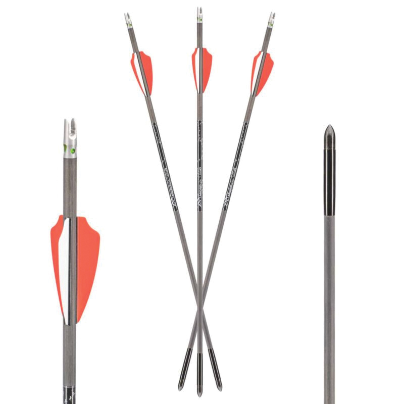 Axe Crossbows AX440 19" Bolt Combo Pack, Gray/Orange/White Pack of 3 - Axe Crossbows