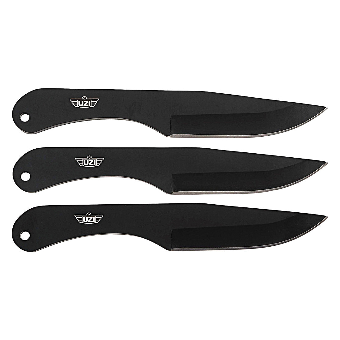 Uzi 3-Pack Throwing Knife Set - Precision and Portability with Leather Pouch - UZK-TRW-004 - Uzi Accessories