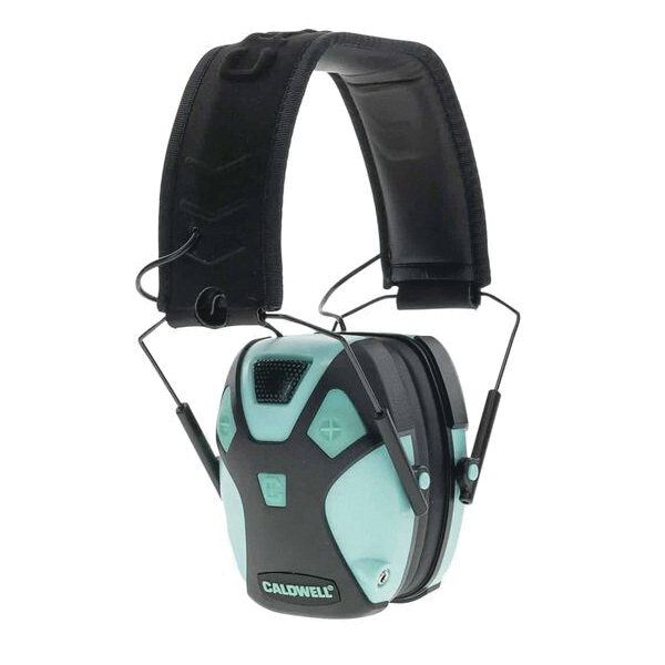 Caldwell E-Max Pro Earmuff 23 dB in Black/Aqua Blue - Eye-Catching Hearing Protection - 1101672 - Caldwell