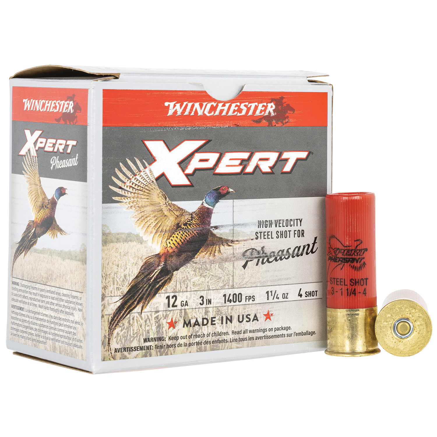 Winchester Xpert Pheasant 12 Gauge 3" #4 1.25 oz - 25rds - WEXP123H4 - Winchester