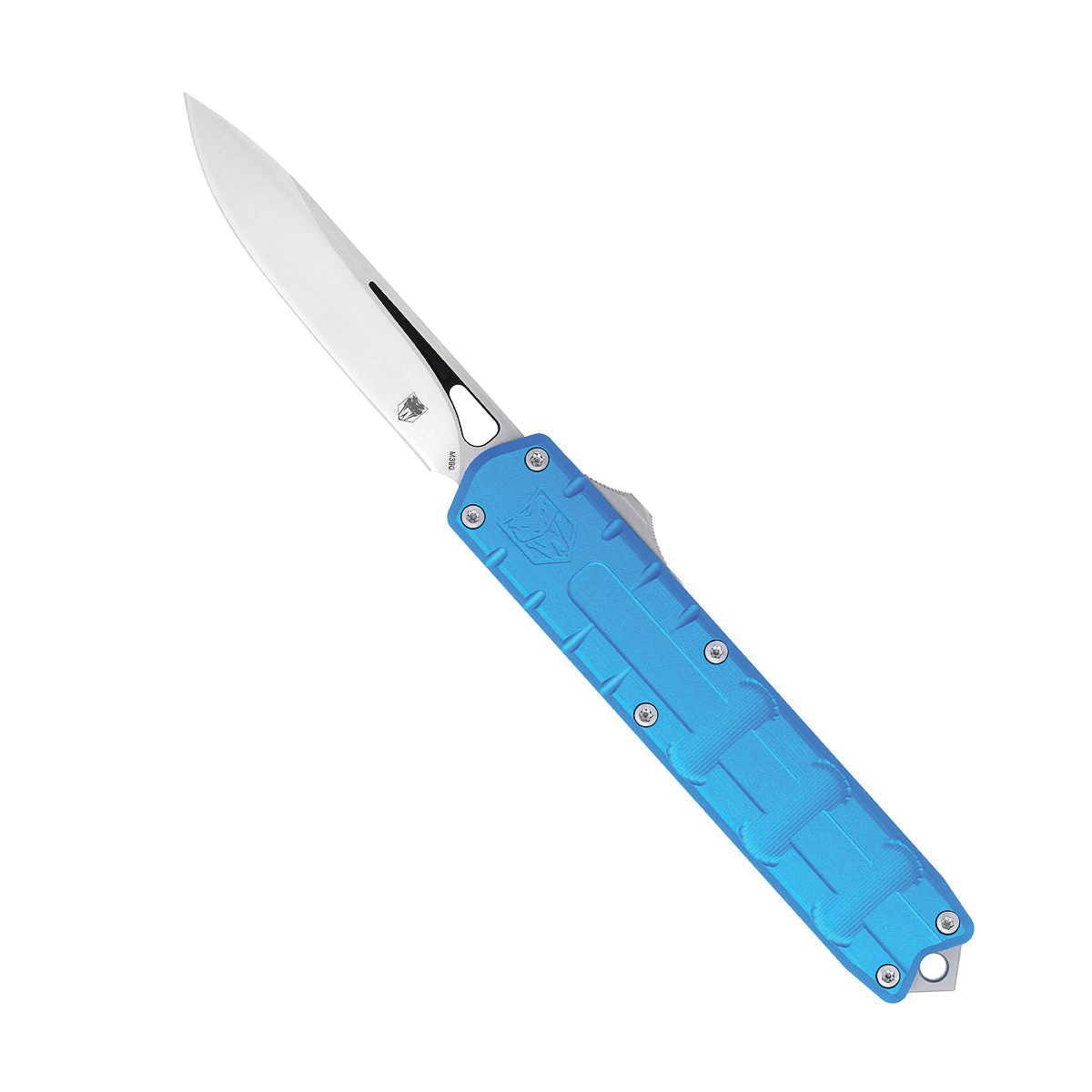 CobraTec Knives Enforcer Large OTF Knife Drop Point, Blue - CTEBLUM390DNS - Cobratec Knives Llc