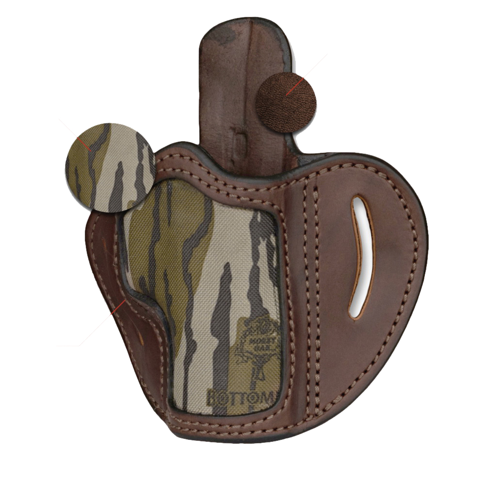 1791 Gunleather Optic Ready 1911 Leather OWB Holster Right 01, Brown/Mossy Oak - MOBH1BRWR - 1791 Gunleather