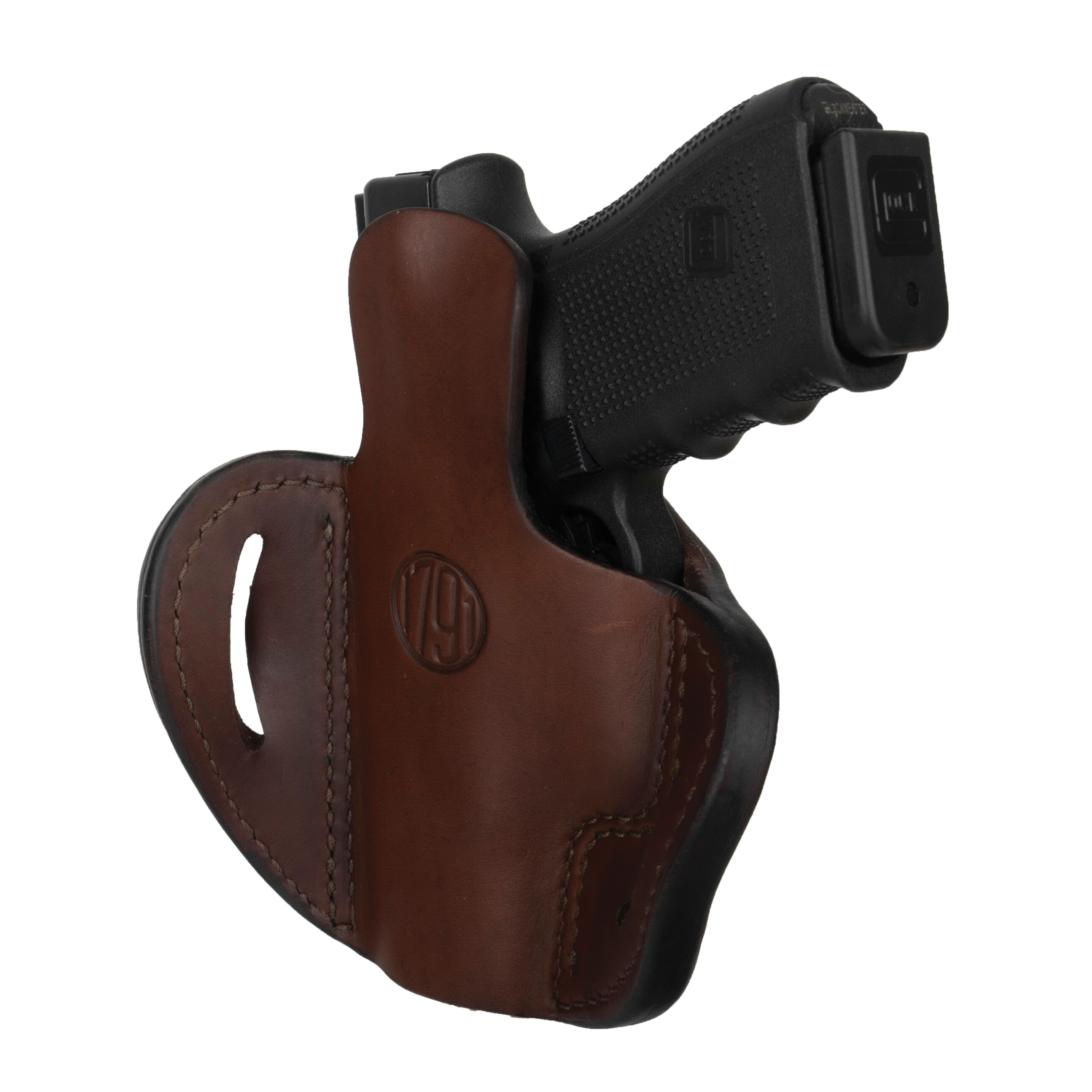 1791 Gunleather Optic Ready Glock 17 Leather OWB Holster Right 2.1, Brown/Mossy Oak - MOBH21BRWR - 1791 Gunleather