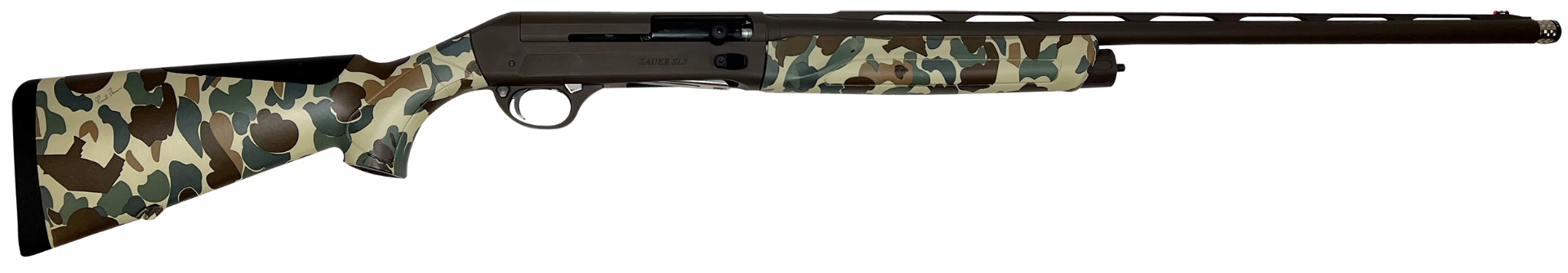 Sauer SL-5 Waterfowl 12 Gauge 28" Semi-Auto Shotgun, Fred Bear Old School Camo - SASA1228CBFBOS - Sauer