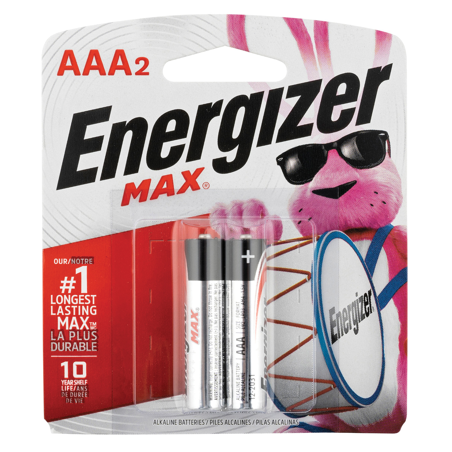 Energizer Max AAA Alkaline Battery 1.5 V - Reliable Power Source - E92BP-2 - Energizer