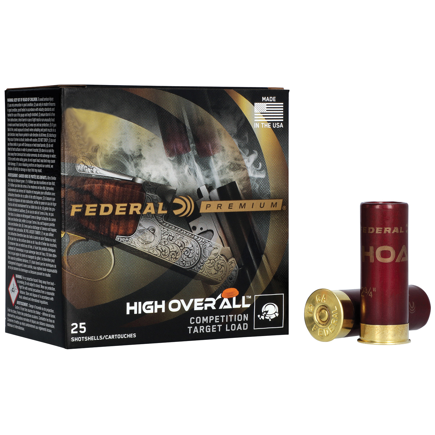Federal Premium High Over All 20 Gauge 2.75" #7.5 Shot Ammo - 0.87 oz - 25rds - HOA20H75