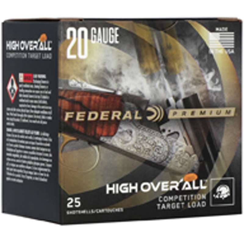 Federal Premium High Over All 20 Gauge 2.75" #8 Shot Ammo - 0.87 oz - 25rds - HOA20H8